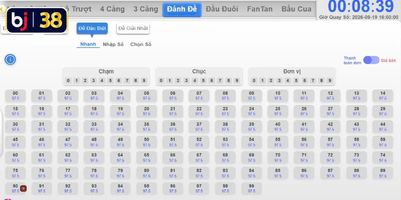 Hướng dẫn tân binh tham gia xổ số BJ38 chi tiết